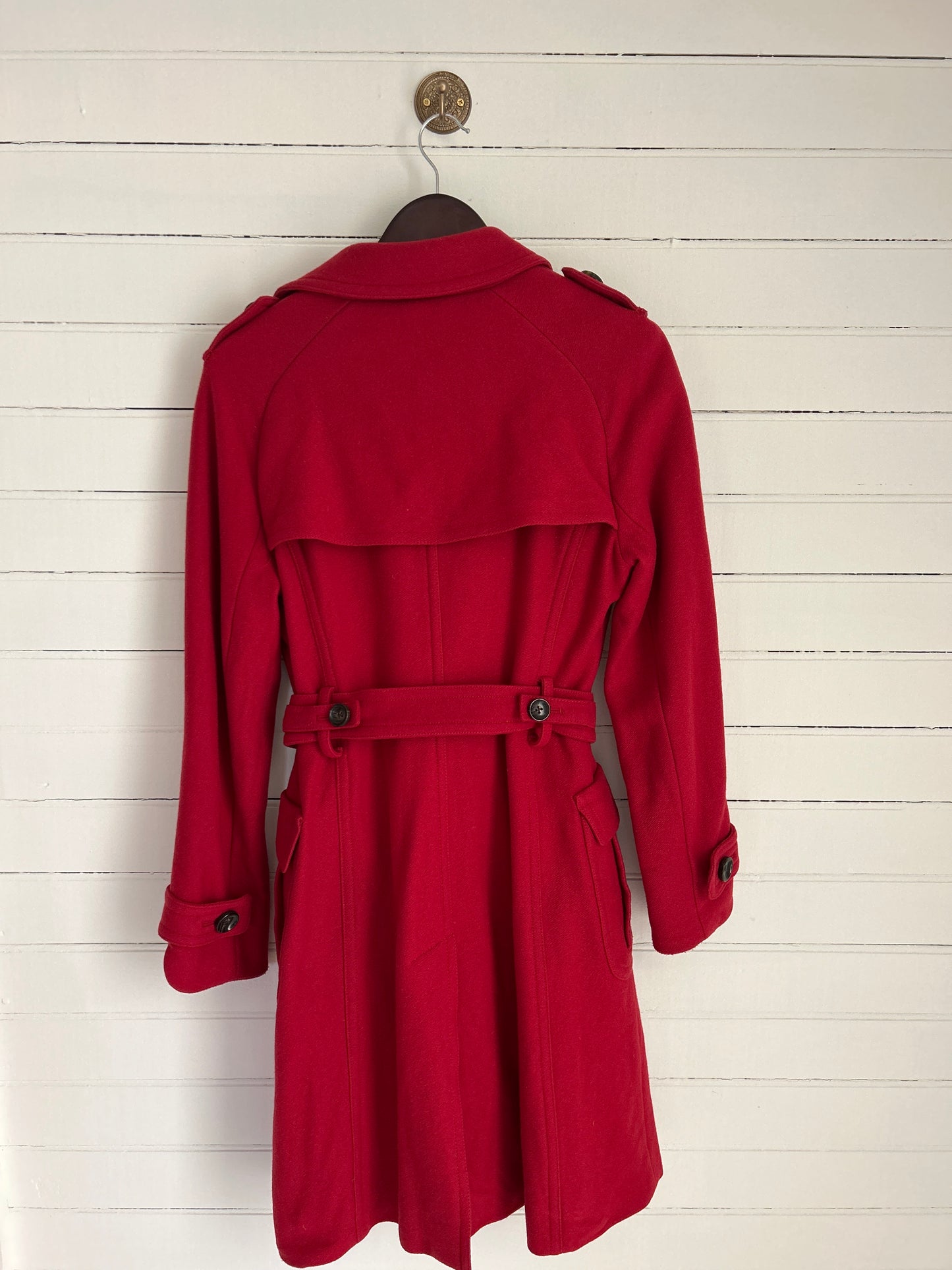 Medium Red Wool Trench Coat
