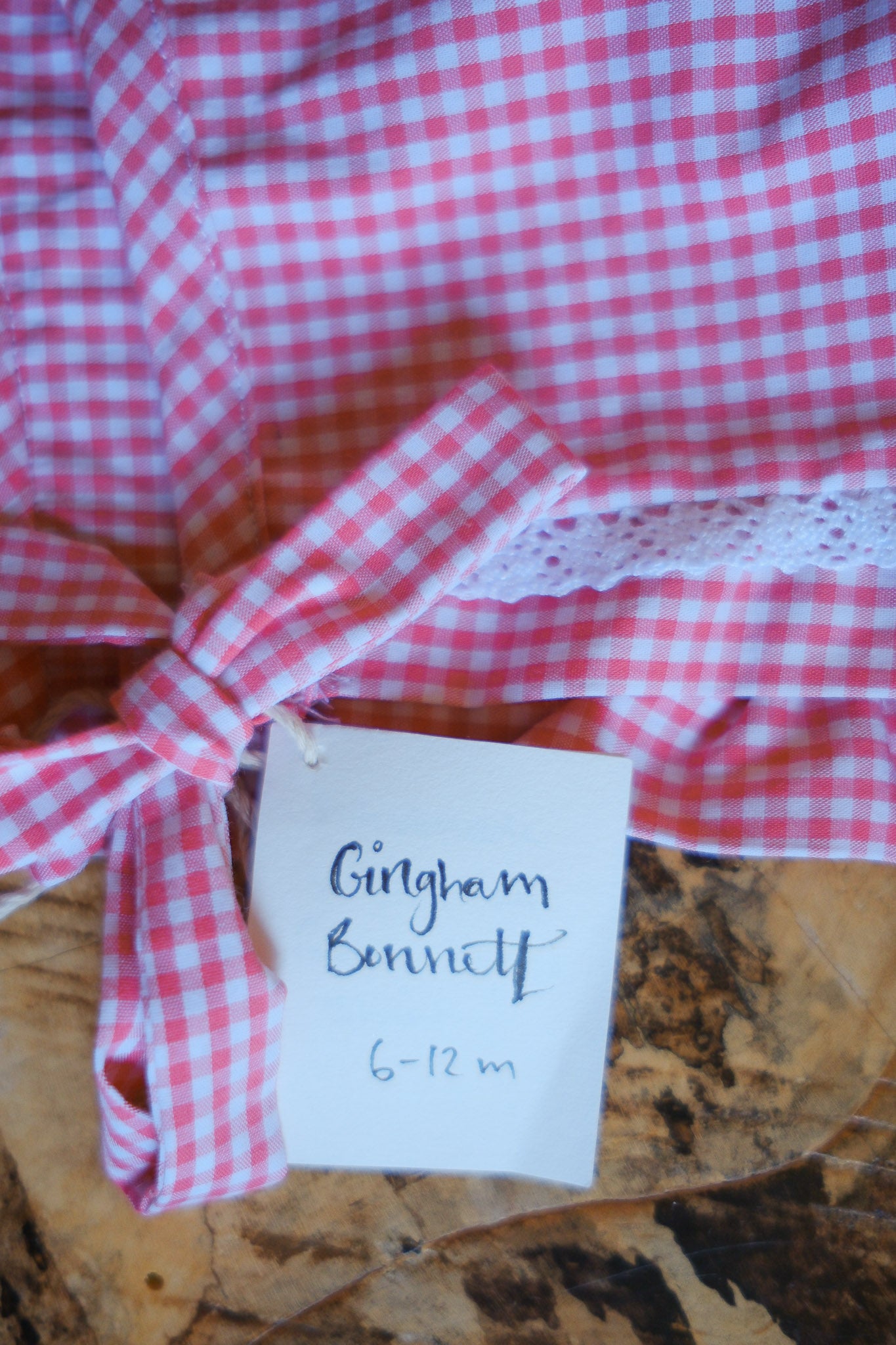 Red Gingham Bonnet