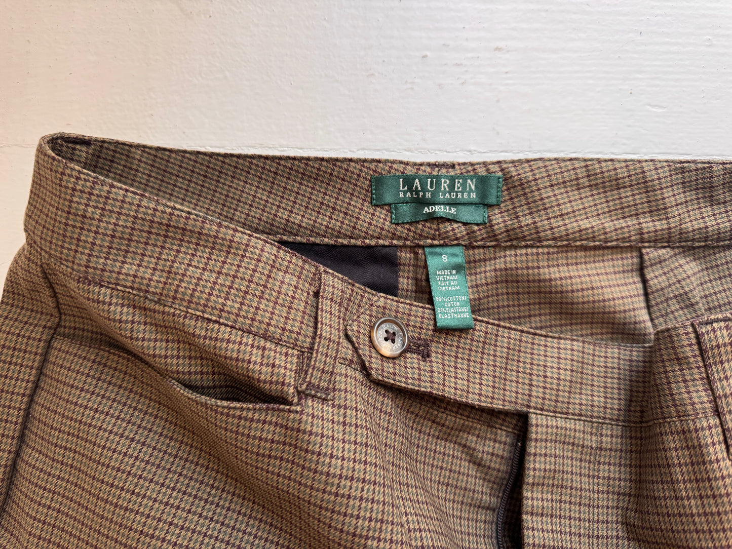 Medium Brown Plaid Pants