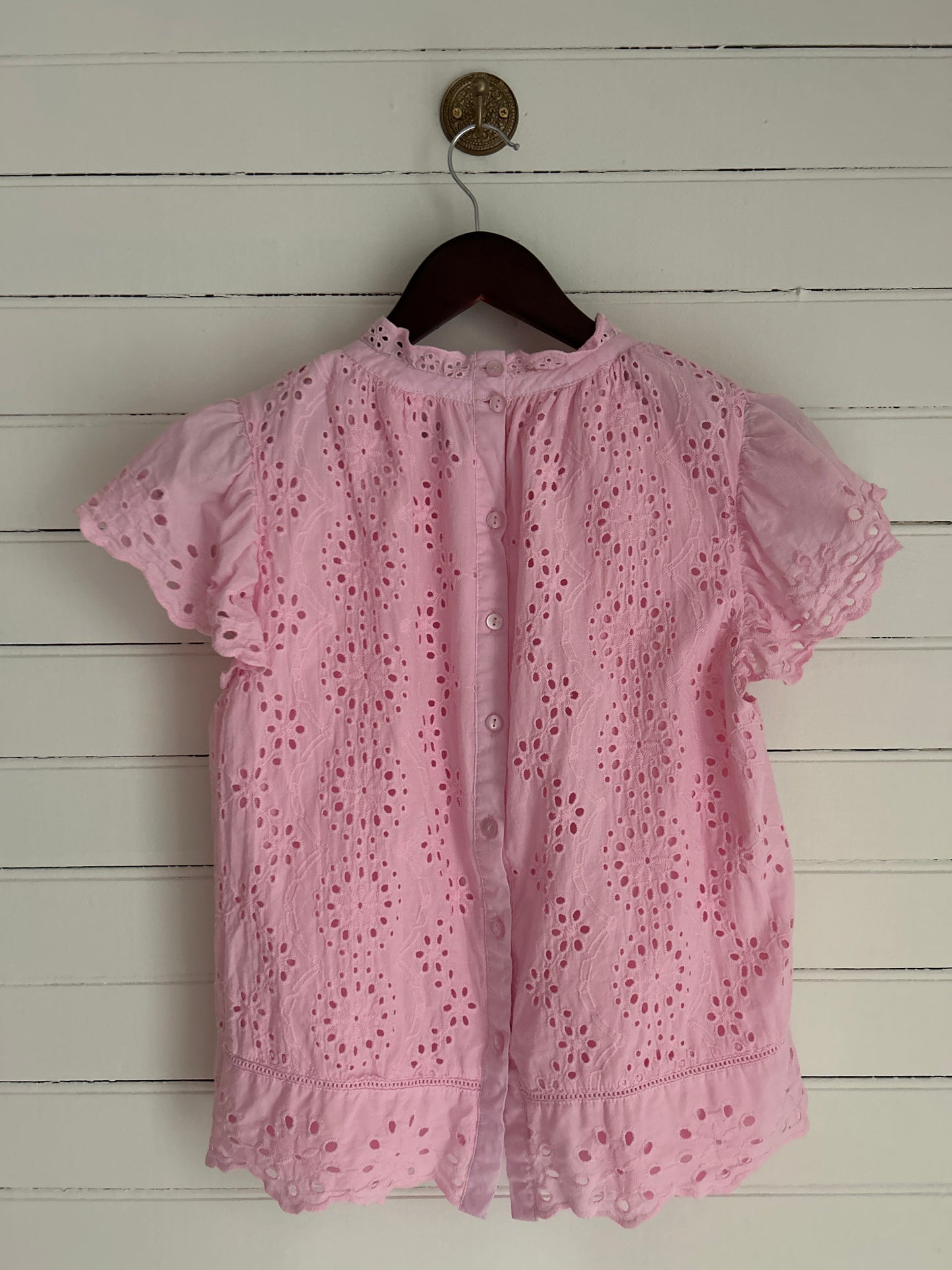 Medium Pink Eyelet Top