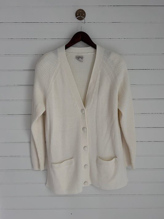 Extra Large Vintage White Cardigan