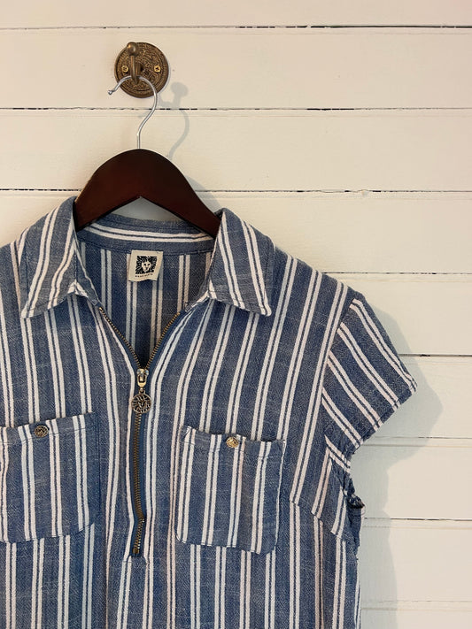 Medium Blue Striped Dress