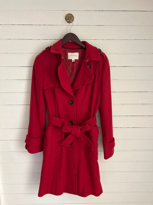 Medium Red Wool Trench Coat