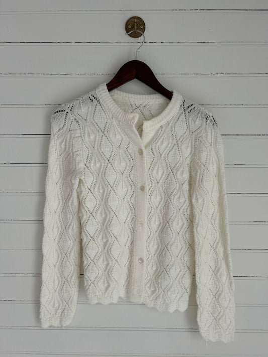 Small Vintage White Cardigan
