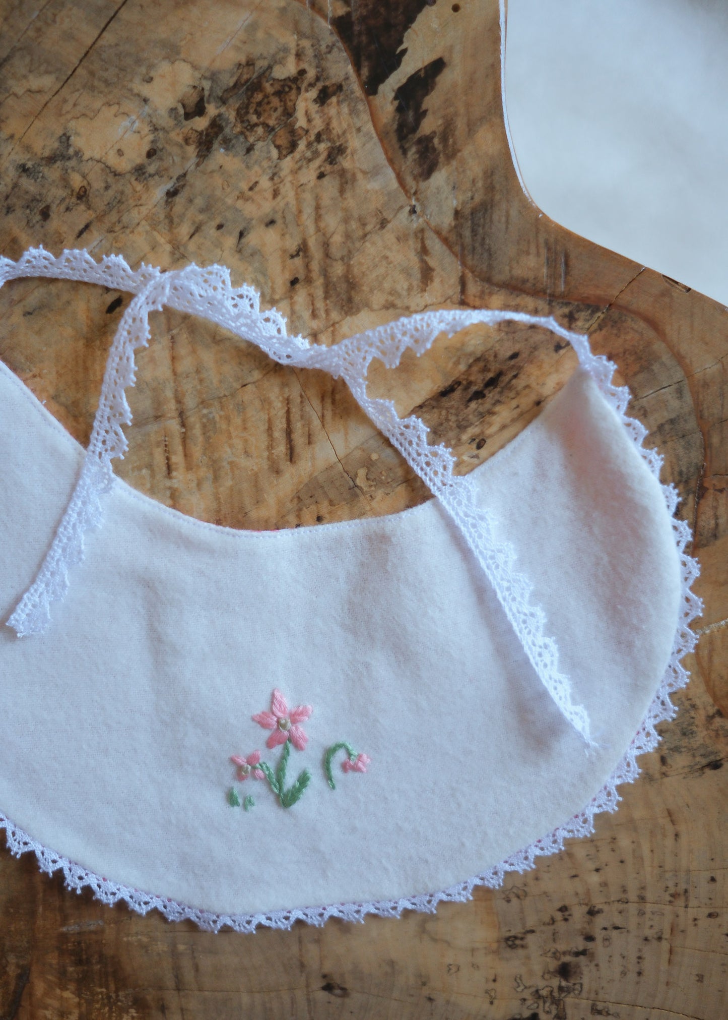 Gingham Red Bonnet with Bib Gift Set