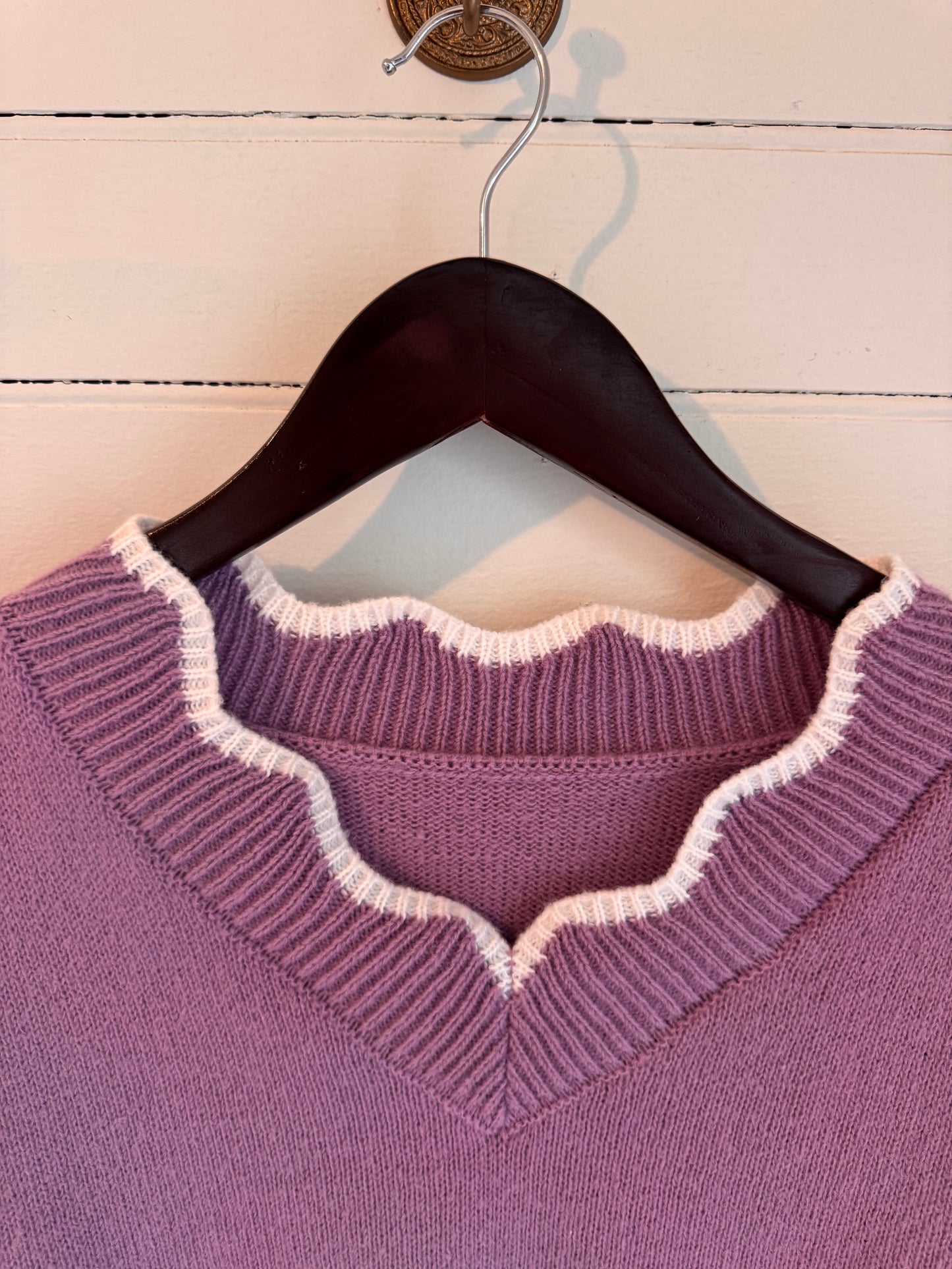 Scalloped Detail Sweater