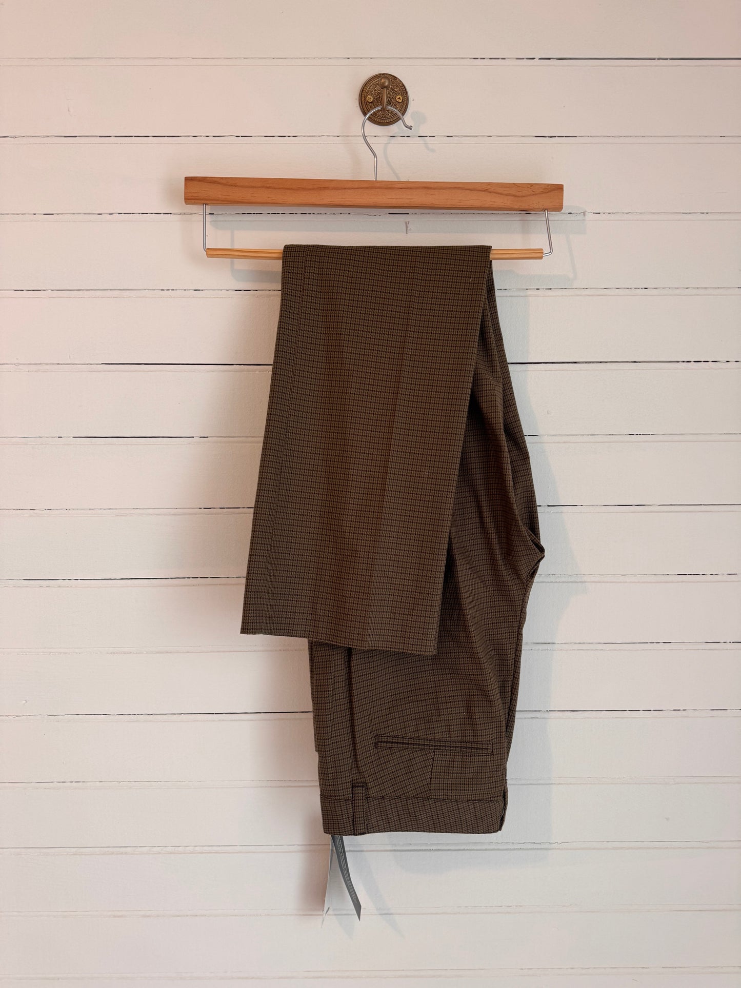 Medium Brown Plaid Pants