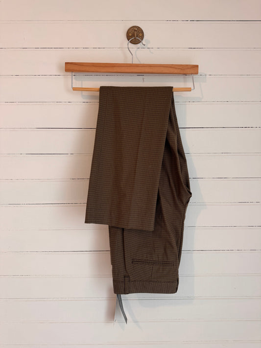 Medium Brown Plaid Pants