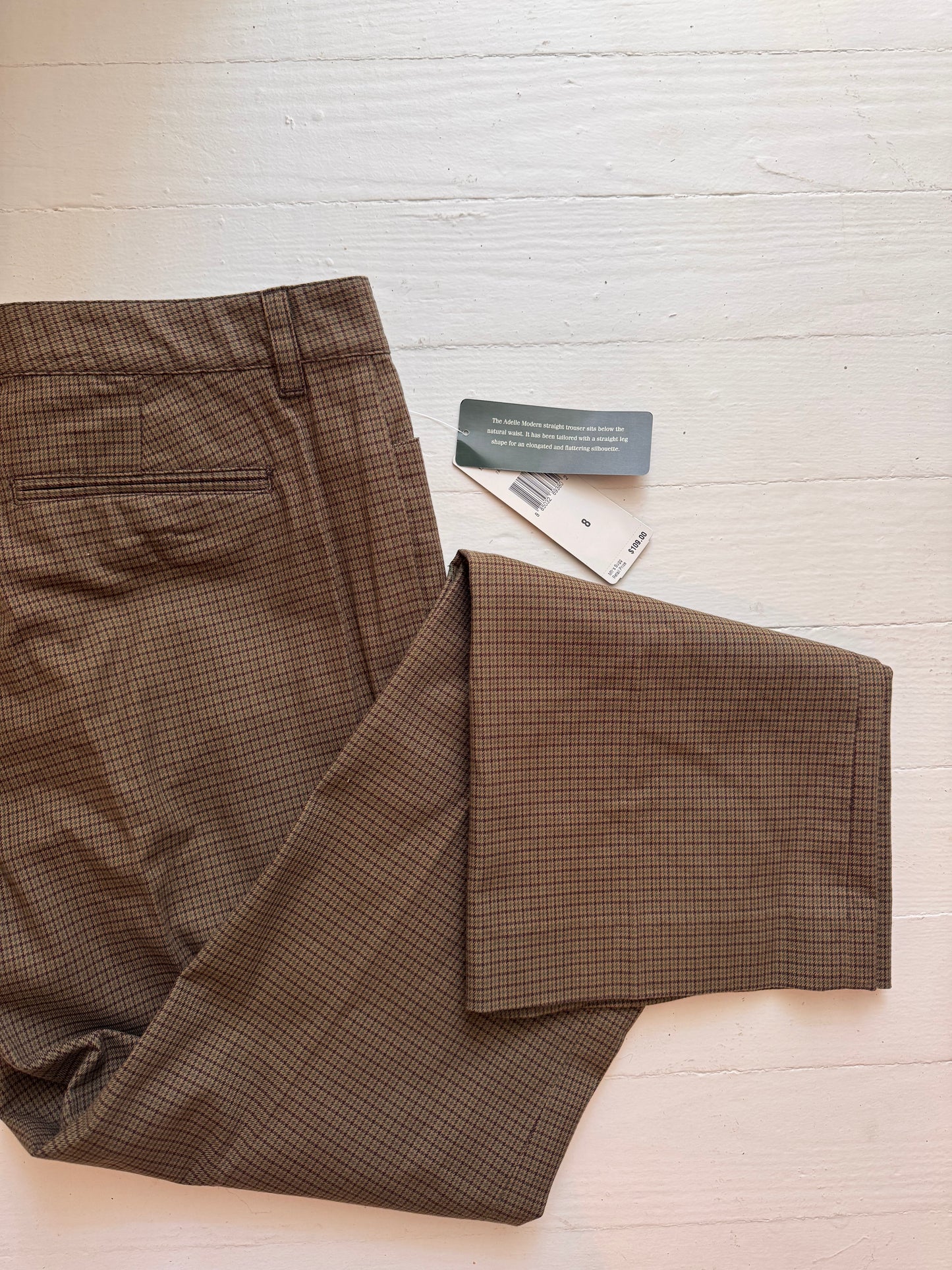 Medium Brown Plaid Pants